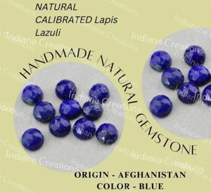 Natural Lapis Lazuli 5 Pcs Round Rose Cut 10x10mm to 20x20mm Calibrated Gemstone - Bild 1 von 6