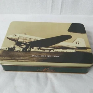 Alitalia Airlines Magnifica Class Amenity Toiletry Kit Douglas DC-3 Tin Box - Picture 1 of 21