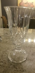  Hurricane Candle Lamp Chimney Shade - 8" Cut Crystal w/ Base  - Picture 1 of 8