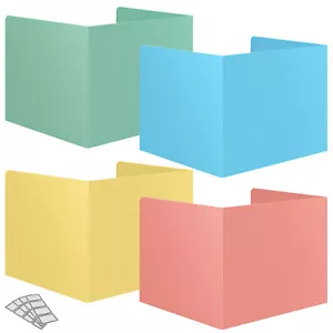 16 Pack Desk Privacy Panel Desk Divider - Designer Pastel Color Privacy Folders - Picture 1 of 13