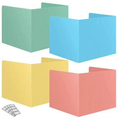 Paquete de 16 divisores de escritorio con panel de privacidad - carpetas de privacidad de color pastel de diseño Foto 1 de 4