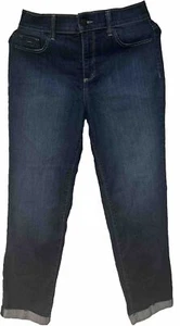 NYDJ Women’s Jeans Size 4 Dark Blue Denim Stretch - Picture 1 of 7