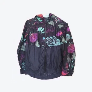Nike Jacket Youth Large Vented Lightweight Rain Hooded Floral Girls Windbreaker - Picture 1 of 7