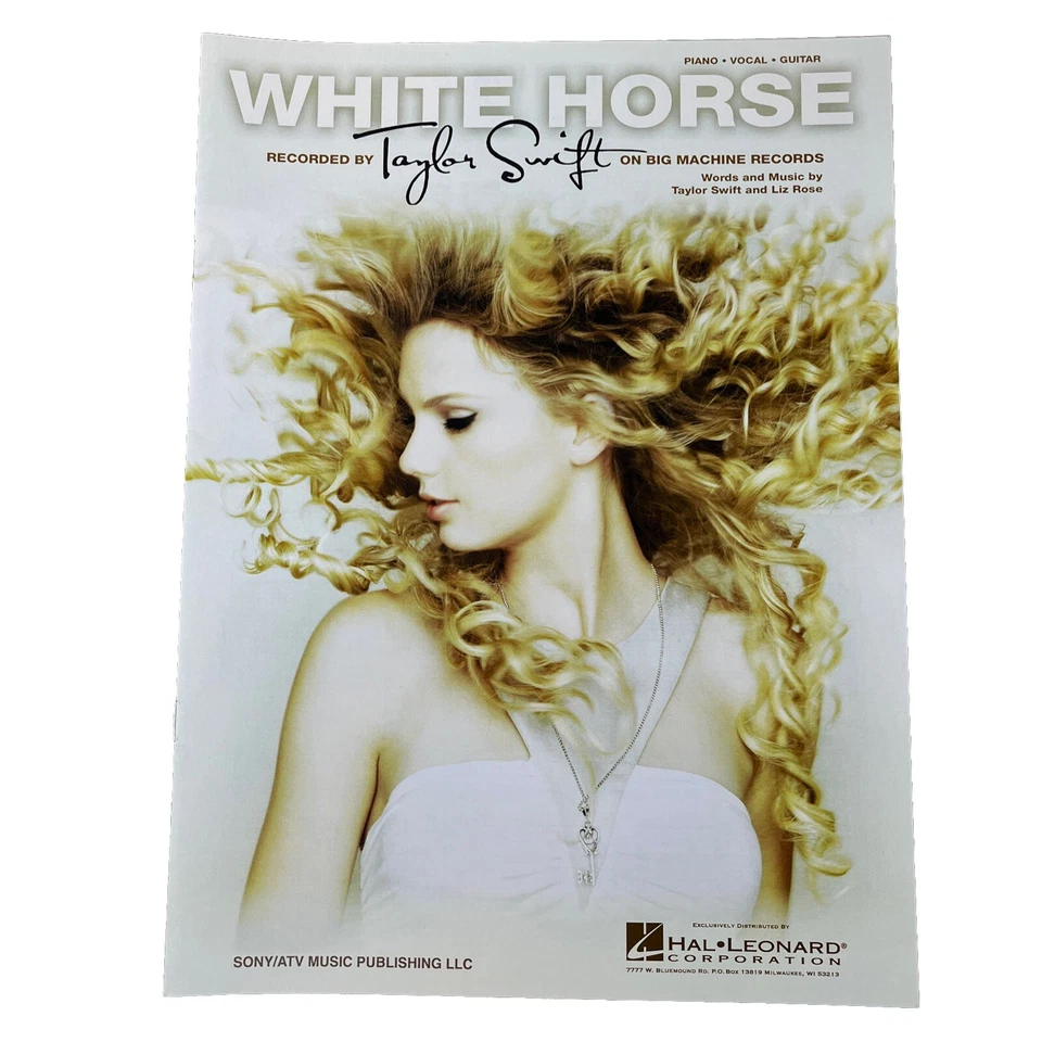 White Horse Song by Taylor Swift Country Pop Piano Sheet Music Guitar Chords