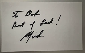 MICK TINGELHOFF AUTH. HOF AUTOGRAPHED 3 X 5 INDEX CARD VIKINGS NM-MINT! - Picture 1 of 1