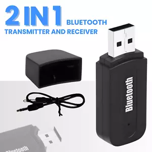 USB 2.1 Wireless Bluetooth 3,5 mm AUX Audio Stereo Ricevitore Musica Auto Adattatore PC - Foto 1 di 11