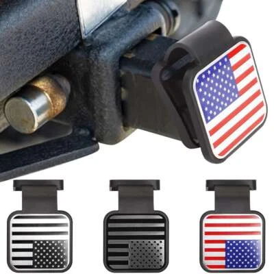 2inch USA Flag Hitch Receiver Cover Tow Trailer Tube Plug Cap 4-Way Flat Insert - Image 1 of 4