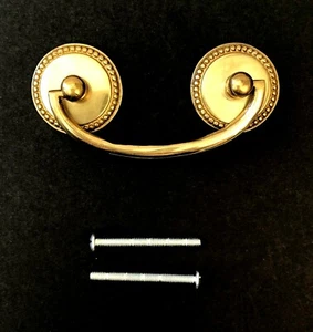 LATÓN (3) TIRADORES DE CAJÓN (NUEVO) Herrajes para Muebles Rosetas Redondas - Imagen 1 de 4