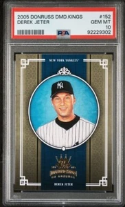 2005 DEREK JETER DONRUSS DIAMOND KINGS #374 PSA 10 GEM MINT HOF NEW YORK YANKEES - Picture 1 of 2
