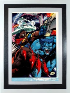 X-Men Beast Bishop Silver Surfer von Darick Robertson exklusiver Zauberer gerahmt Seite - Bild 1 von 7