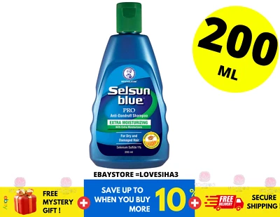 SELSUN BLUE Pro Anti-Schuppen Shampoo extra feuchtigkeitsspendend 200ML - Bild 1 von 4