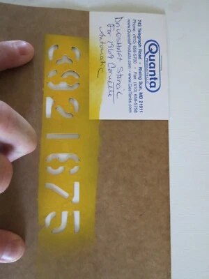 Chevrolet Corvette 1969 transmisión automática eje de transmisión plantilla #3921675 Foto 1 de 4