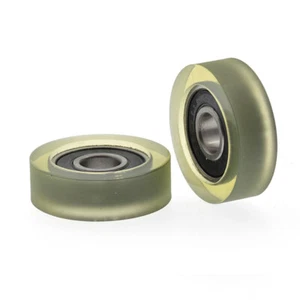 Polyurethane Molded Ball Bearing Pu Rubber Coated Bearings Pulley Guide Wheel - Picture 1 of 7