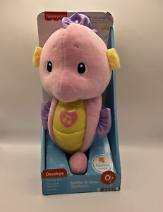 Fisher Price Ocean Wonders Soothe and Glow Seahorse (Pink) Musical Plush Toy new