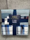 Polo Ralph Lauren USA Flaga Patchwork Denim Bawełniany koc na narzutę 50" x 70" NOWY