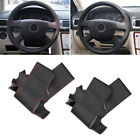 Black Steering Wheel Leather Cover Trim For VW Caddy Caravelle Transporter T5