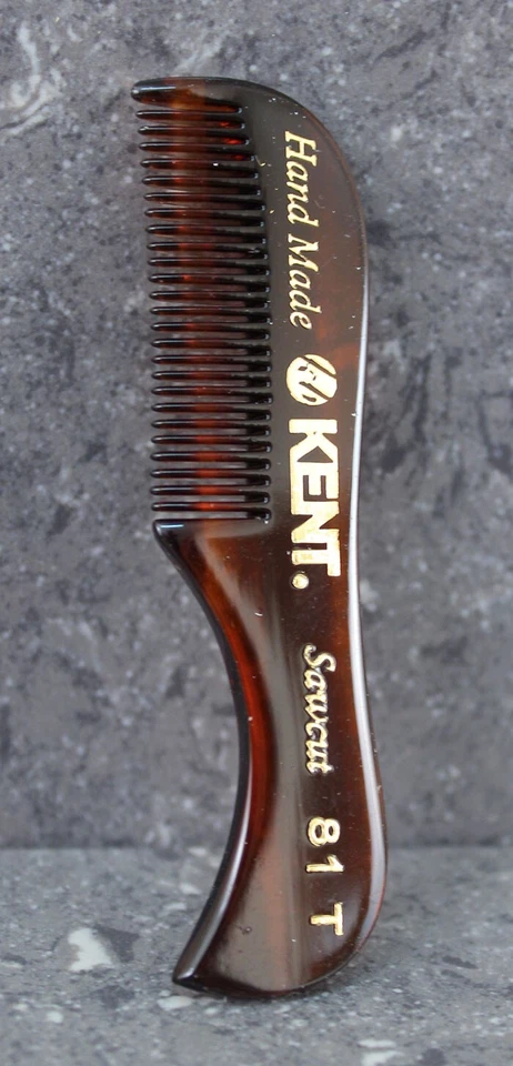 Kent Comb 81T  73mm Handmade Beard and Moustache Comb Sawcut Pocket - Image 1 of 1