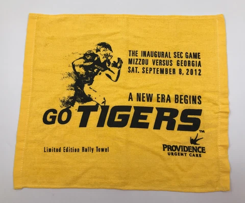 2012 Mizzou Tigers Rally Towel SEC Conference Inaugural Game VS Georgia Bulldogs Cover