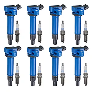 Racing Ignition Coil & DENSO Platinum TT Spark Plug Fits Lexus Sequoia 4.7L V8 - Picture 1 of 4