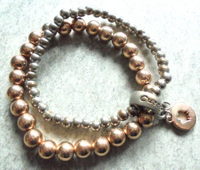 Cuezz Armband mehrreihig goldfarbend/silberfarbend gestempelt/signiert Nr. 1465 - Bild 1 von 4