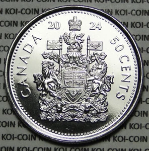 BU UNC Canada 2024 King Charles III 50 cent 50c half dollar coin from mint roll - Picture 1 of 2