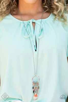 Paparazzi ~ Juego de collar pulsera y anillo naranja totalmente trolling ~ Juego de 3 piezas Foto 1 de 4