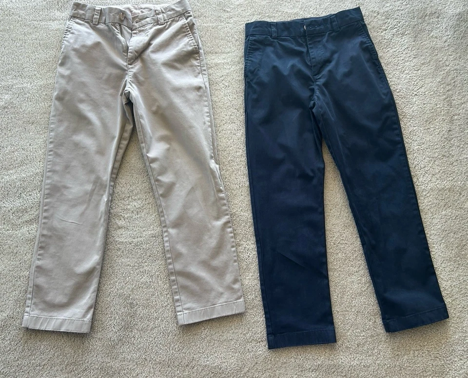 2 Pair Vineyard Vines Boys Navy & Jack Breaker Pants Boys Size 8 Pockets Excelle - Image 1 of 4