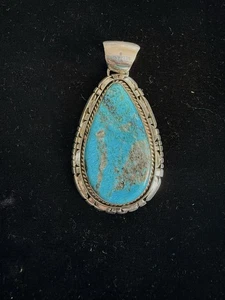 Navajo William Begay Kingman Türkis Anhänger Sterlingsilber - Bild 1 von 7