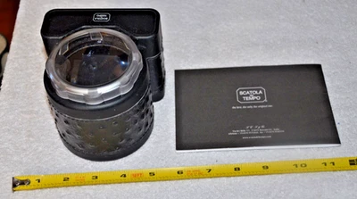 SCATOLA DEL TEMPO - Enrollador de reloj de avestruz de cuero negro Rotor One - Precio de venta sugerido por el fabricante 999 USD Foto 1 de 4