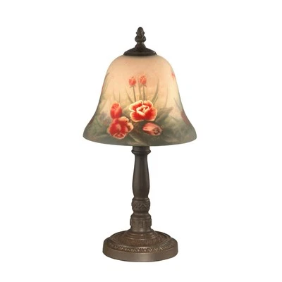 Dale Tiffany Rose Bell Hand Painted Accent Table Lamp - Image 1 of 2