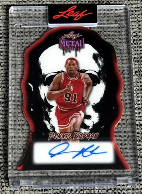 2025 Leaf Metal Halloween Dennis Rodman RED Michael Myers Mask Auto #1/3 - SSP - Image 1 of 2
