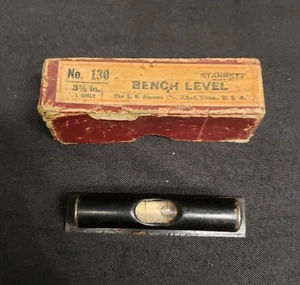 Starrett No. 130 Bench Level 3-1/2" Early W Box - Picture 1 of 11