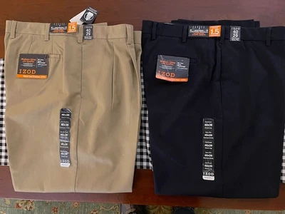 Izod Madison Chino 男式裤子尺寸 40/29 (两件物品) — 第 1/4 张图片