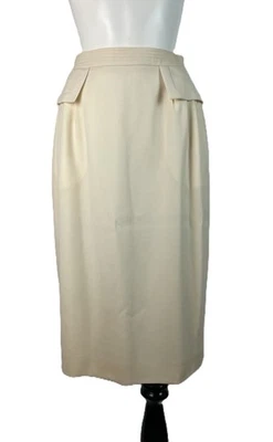 Vintage 90S Valentino Miss V Midi Skirt with back BOW 44/10 small spots ITALY - Image 1 of 4