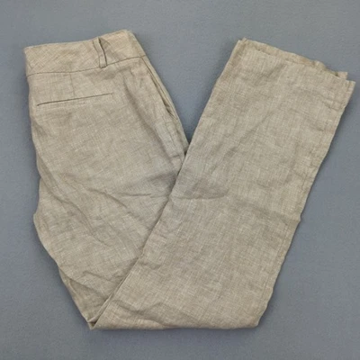 Banana Republic Martin Fit Linen Pants Womens Petite 2P Beige Lightweight Casual - Image 1 of 4