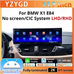 Android 14.9" Car Radio For BMW X1 E84 2007-2013 No Screen CIC System Carplay - Picture 1 of 30