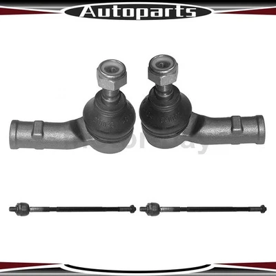 Extremo de barra de amarre interior exterior 4 piezas para Volkswagen Jetta 1985 1986 1987 1988 1990 1991 Foto 1 de 4