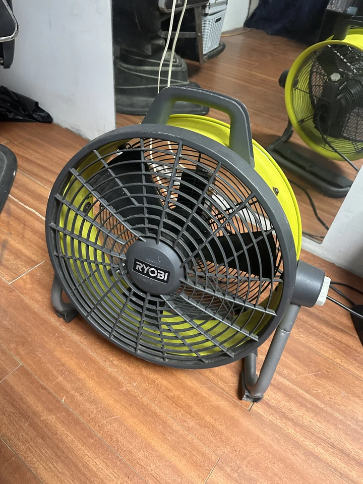 ( Very Good Condition ) -RYOBI 18V Cordless Hybrid SERIES 14 in. Air Cannon Fan  - Image 1 of 1