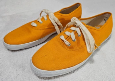 Zapatillas bajas de lona naranja Keds zapatos para caminar con cordones WF7097M talla 8 en muy buena condición Foto 1 de 4