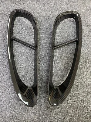 Carbon Fiber Side Intake Air Vents Trim For Porsche 981 Cayman Boxster 2013-2016 Foto 1 de 4