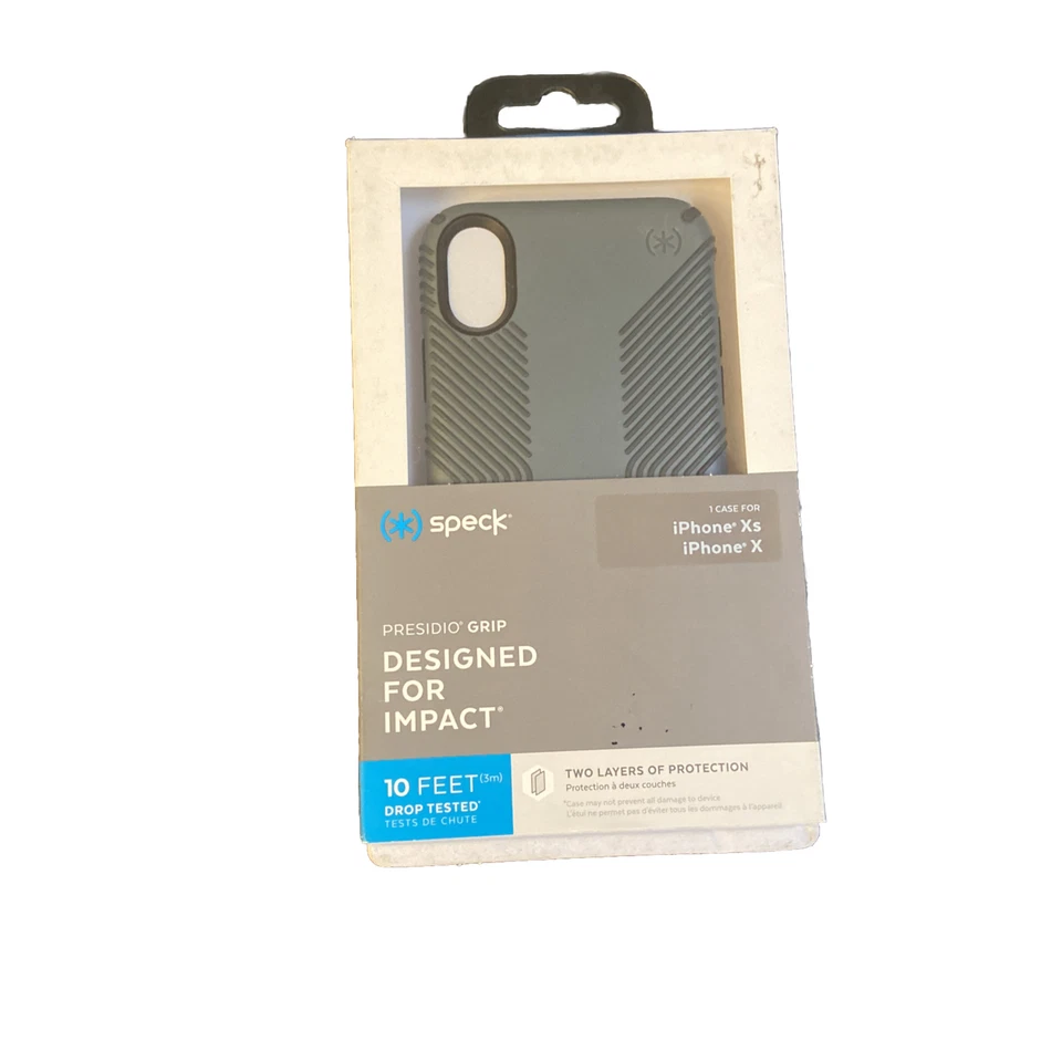 Speck Presidio Grip Series Case for Apple iPhone XS and X Dusty Green/black