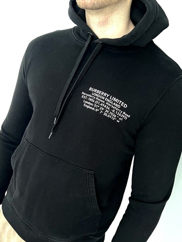 FELPA CON CAPPUCCIO BURBERRY UOMO DONNA originale. RRP £700 taglia Xs con etichette