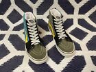 Vans Off The Wall Mens Shoes Gray, Yellow, turquoise Black High Top Size 7.5