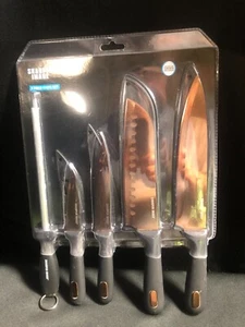 Sharper Image 9-PC Rose Gold Essential Knife Set-4 knives& 1 Sharpener - Picture 1 of 12