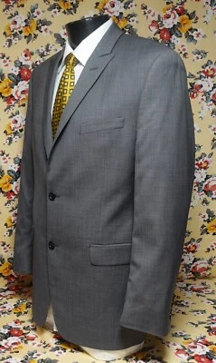 Alfani 修身 Peak 翻领灰色运动外套 42R — 第 1/4 张图片