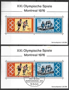 GERMANY - 1976 MNH "MONTREAL Olympic GAMES" Two Souvenir Sheets, One With FDC !! - Picture 1 of 1