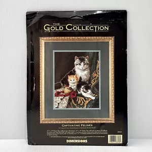 Dimensions Gold Collection Counted Cross Stitch Kit Captivating Feline PACK WEAR - Picture 1 of 13