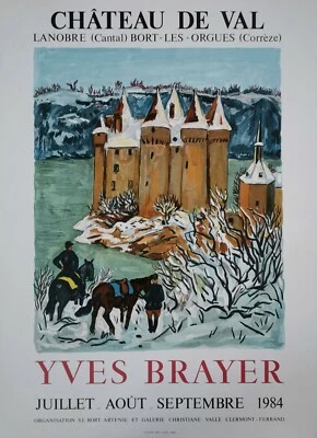 Yves Brayer Affiche Exposition Château De Val 1984 - Photo 1/2