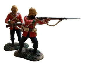 Conte - ZULU 013 British Soldiers 24th Foot Standing Firing/Loading 2 Figures ** - Picture 1 of 16