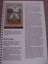 Tris Speaker 1988 Baseball Card Engagement Book w/ 1911 Turkey Red Cabinet Card